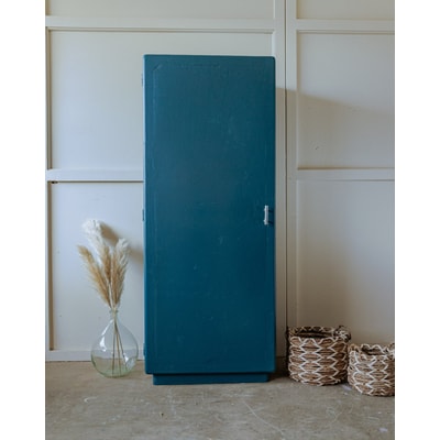 Armoire en bois bleu Blandine N°375 - Bon état DEBONGOUT