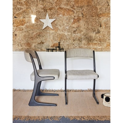 Paire de chaises Baumann Alma N°1384 - Bon état DEBONGOUT
