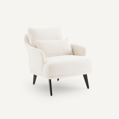 Sessel Classico, nussbaumfarben und Strukturgewebe AM.PM