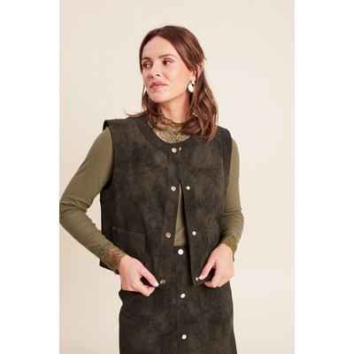 Veste sans manches aspect daim doublée BREAL