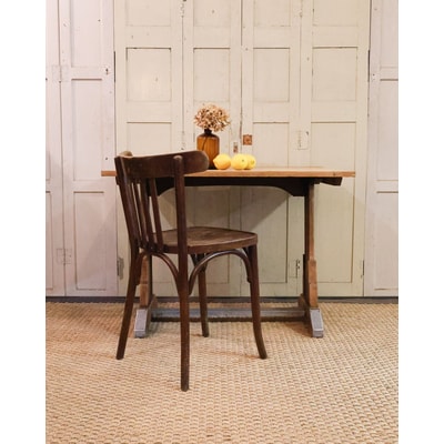 Table à manger bistro en bois Denise N°87 - Bon état DEBONGOUT