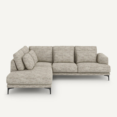 Geschlossenes Ecksofa Marsile mit Ecke links, Chevron meliert AM.PM