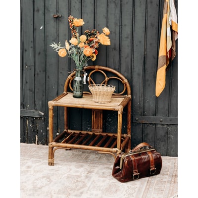 Table de chevet en rotin Odile N°517 - Bon état DEBONGOUT