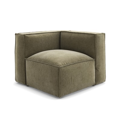 Elément d'angle pour canapé modulable, en velours côtelé vintage, SEVEN LA REDOUTE INTERIEURS