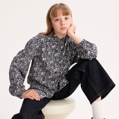Camicetta con colletto vittoriano, maniche lunghe, stampa floreale LA REDOUTE COLLECTIONS
