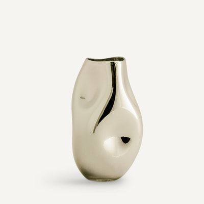 Vaso in vetro soffiato metallizzato H28 cm, Cozi AM.PM