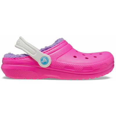 Klassiske børnetræsko med imiteret pelsfor CROCS