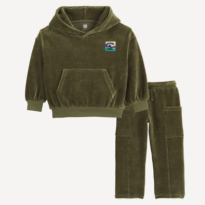 Ensemble 2 pièces, sweat à capuche et pantalon, en velours côtelé LA REDOUTE COLLECTIONS