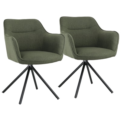 Lot de 2 chaises en tissu bleu, DANNA HAPPY GARDEN