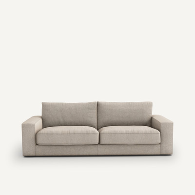 Sofá-cama texturizado, em viscose/linho, Skander AM.PM