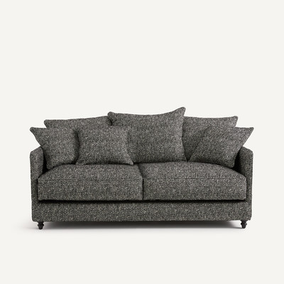 Canapé compact convertible, 3 places, en bouclette, LAZARE AM.PM