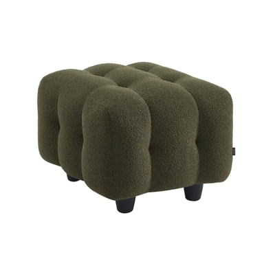 Pouf, repose-pieds pour canapé 2 places Leon bouclette texturée LEON SWEEEK