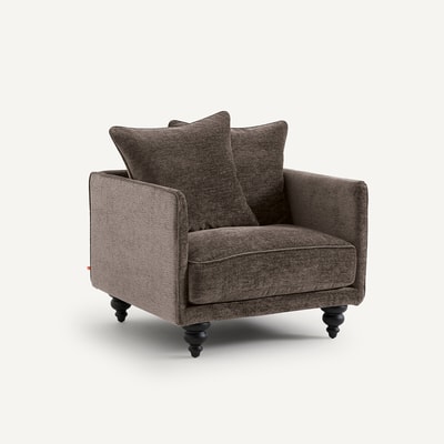 Fauteuil en velours texturé, LAZARE AM.PM