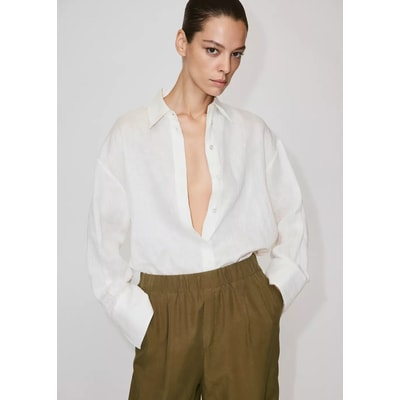 Pantalon lyocell bouffant MANGO