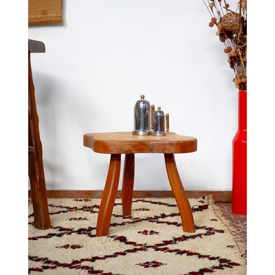 Table basse en orme Léonie N°460 - Bon état DEBONGOUT