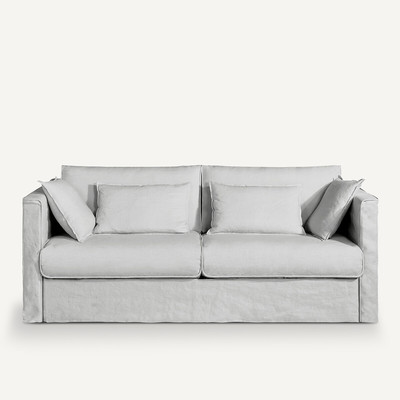 Sofá-cama, em linho enrugado, Camille AM.PM