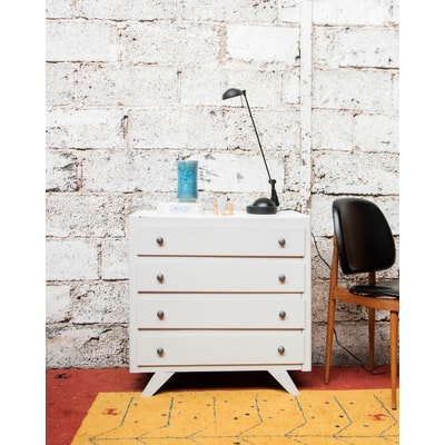 Commode en bois blanche Olga N°416 - Bon état DEBONGOUT