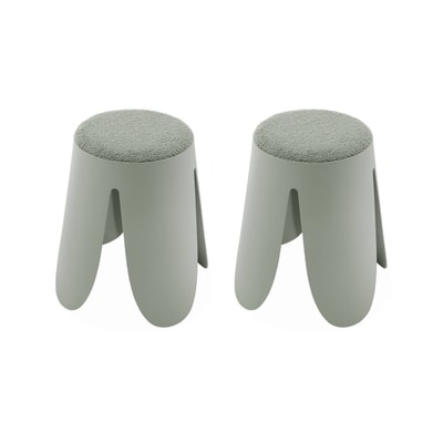 Tabouret empilable bouclette texturée (lot de 2) NIKI SWEEEK