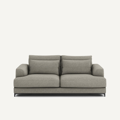 Sofá-cama de 3 lugares, em linho de viscose texturado, Marsile AM.PM