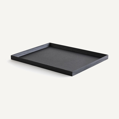 Plateau 45 x 35 cm chêne teinté noir,  Katori AM.PM