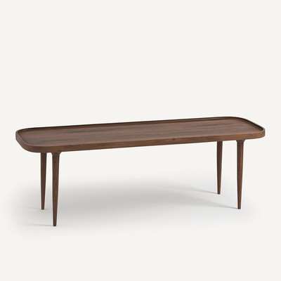 Salontafel in massief notenhout, Magosia, groot model AM.PM