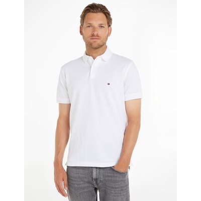 Polo direito stretch, gola com 2 botões TOMMY HILFIGER