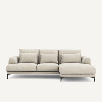 Ecksofa Marsile mit Ecke rechts, Baumwolle/Leinen AM.PM