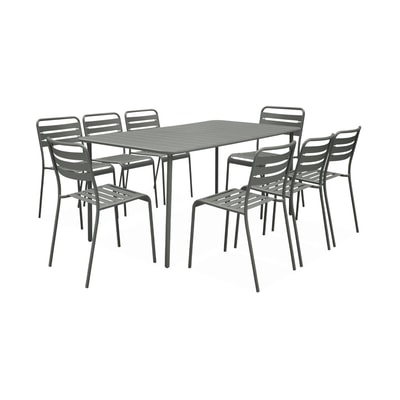 Table de jardin métal + 8 assises AMELIA SWEEEK
