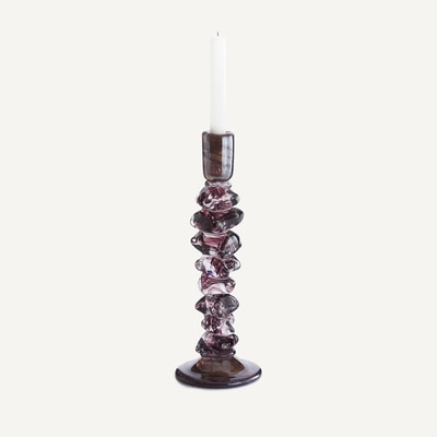 Bougeoir en verre soufflé bouche, H35 cm, Qimera AM.PM