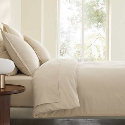 Sabbal Washed Cotton Percale Duvet Cover AM.PM