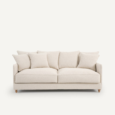 Sofá-cama 3 lugares, em malha tipo borboto, Lazare AM.PM