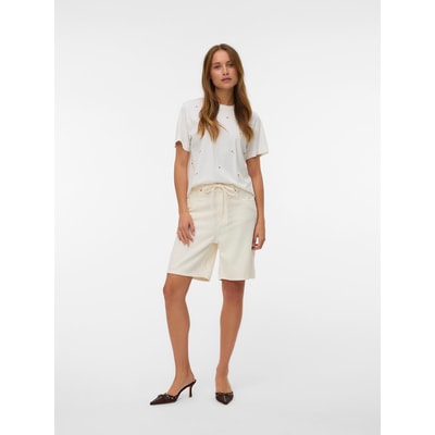 T-shirt met korte mouwen en ronde hals, bloemenprint VERO MODA