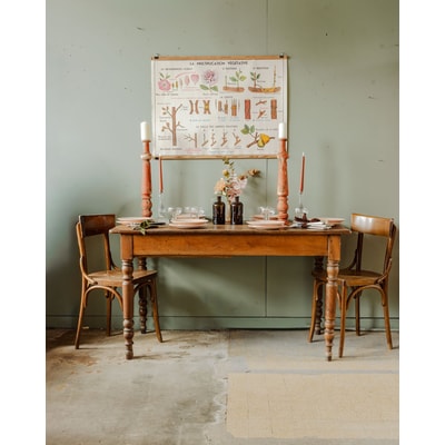 Table à manger de bistrot en bois Romy N°662 - Bon état DEBONGOUT