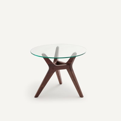Table basse noyer ø50 cm, Maricielo AM.PM
