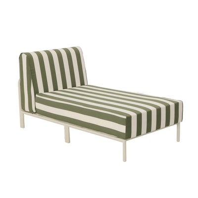 Méridienne rayée pour salon de jardin modulable , PATIO OVIALA