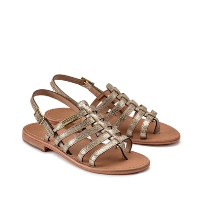 Sandalen in leer met platte hak LES TROPEZIENNES PAR M.BELARBI