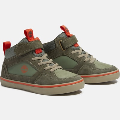 Baskets en cuir, à lacets élastiqués, STONE JUMP MID HOOK & LOOP TIMBERLAND