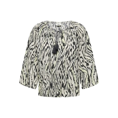 Bedrukte blouse met strikhals JDY
