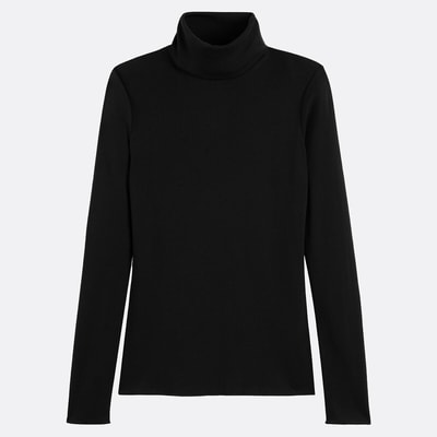 Top z golfem z mieszanki lyocellu i długimi rękawami LA REDOUTE COLLECTIONS
