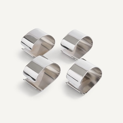 Lot de 4 ronds de serviette en inox, ANELLI AM.PM