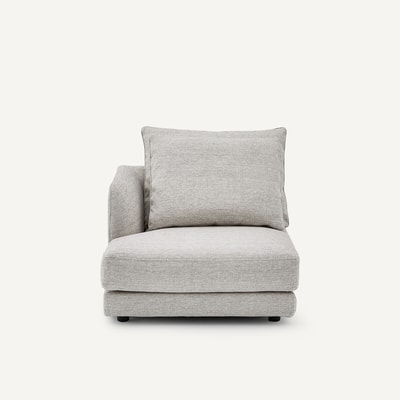 Demi-canapé gauche, modulable en toile jaspée, TIBERIO AM.PM