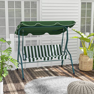 Balancelle de jardin 3 places coussins assise dossier OUTSUNNY