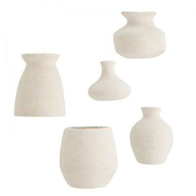 Lot de 5 vases muraux en papier maché MADAM STOLTZ