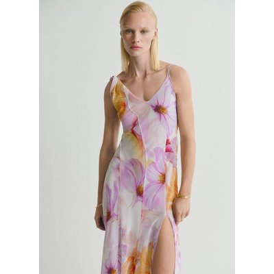 Robe à fleurs volantée MANGO