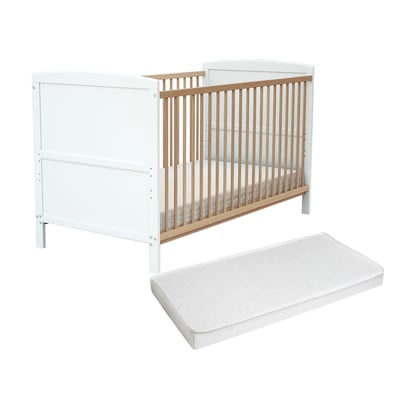 Lit bébé évolutif en bois avec matelas en bois LUNA AT4