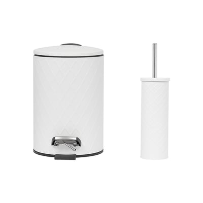Diamond Toilet Brush & 3L Slow Close Bin PIFCO
