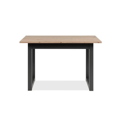 Table à manger extensible décor chêne et anthracite L120/160 cm - DENVER CALICOSY