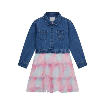 Robe Midi Cintrée Et Évasée En Jean GUESS KIDS