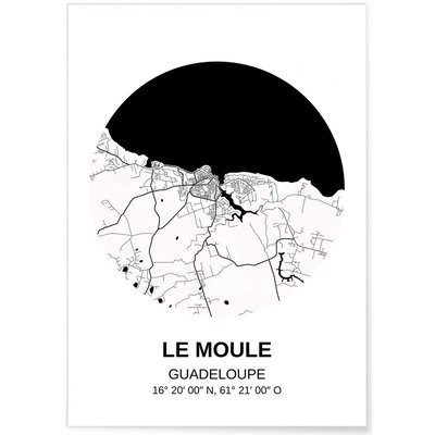 Affiche Carte Le Moule L'AFFICHERIE