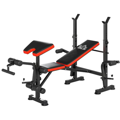 Banc de musculation Acier Noir HOMCOM